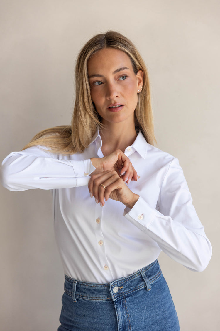 The Elm blouse – Blue melange - L42