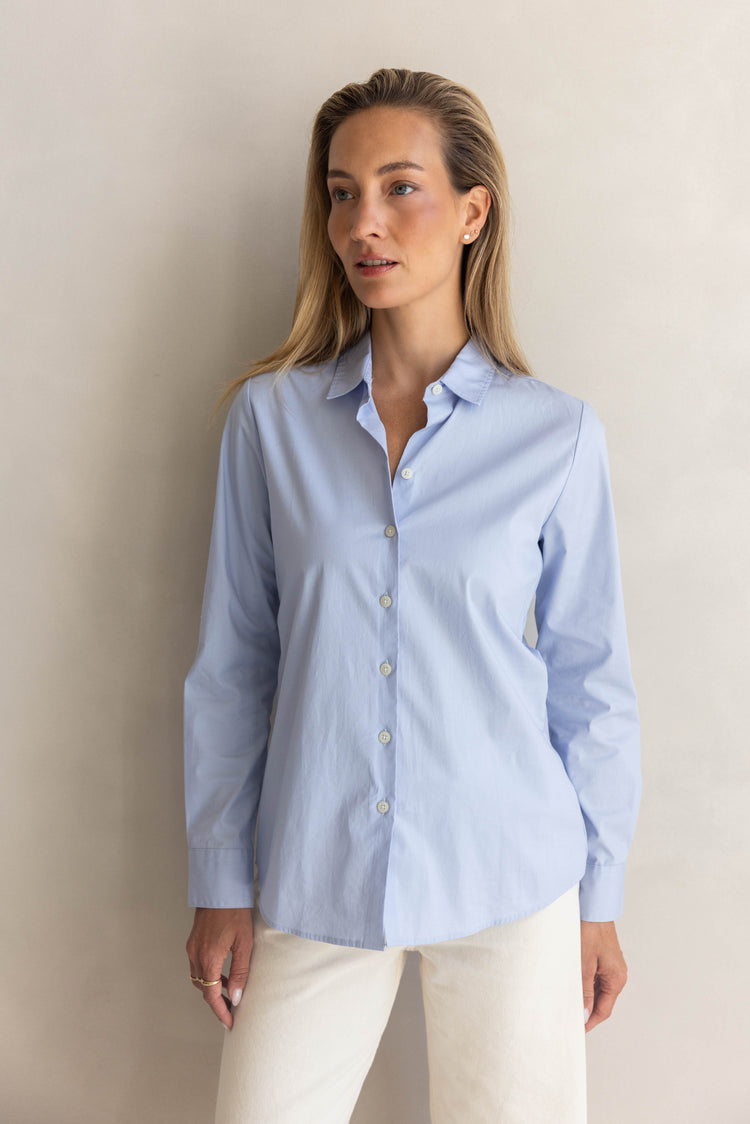 The Elm blouse – Blue melange - L42
