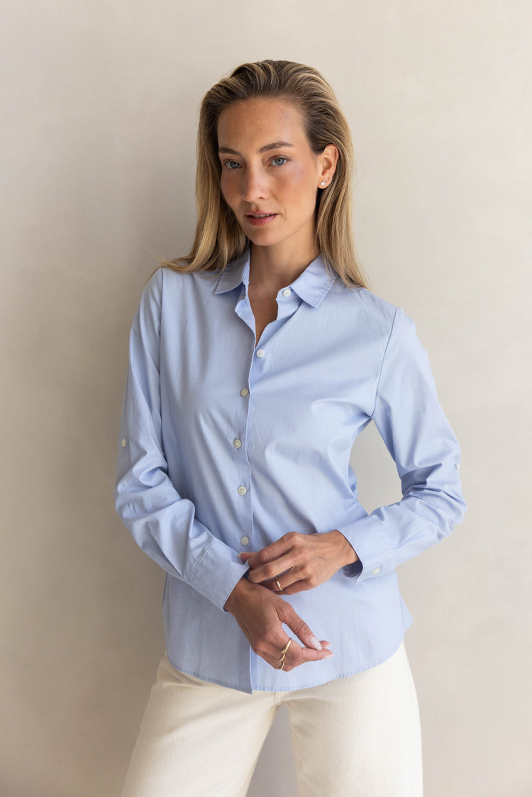 The Elm blouse – Blue melange - L42